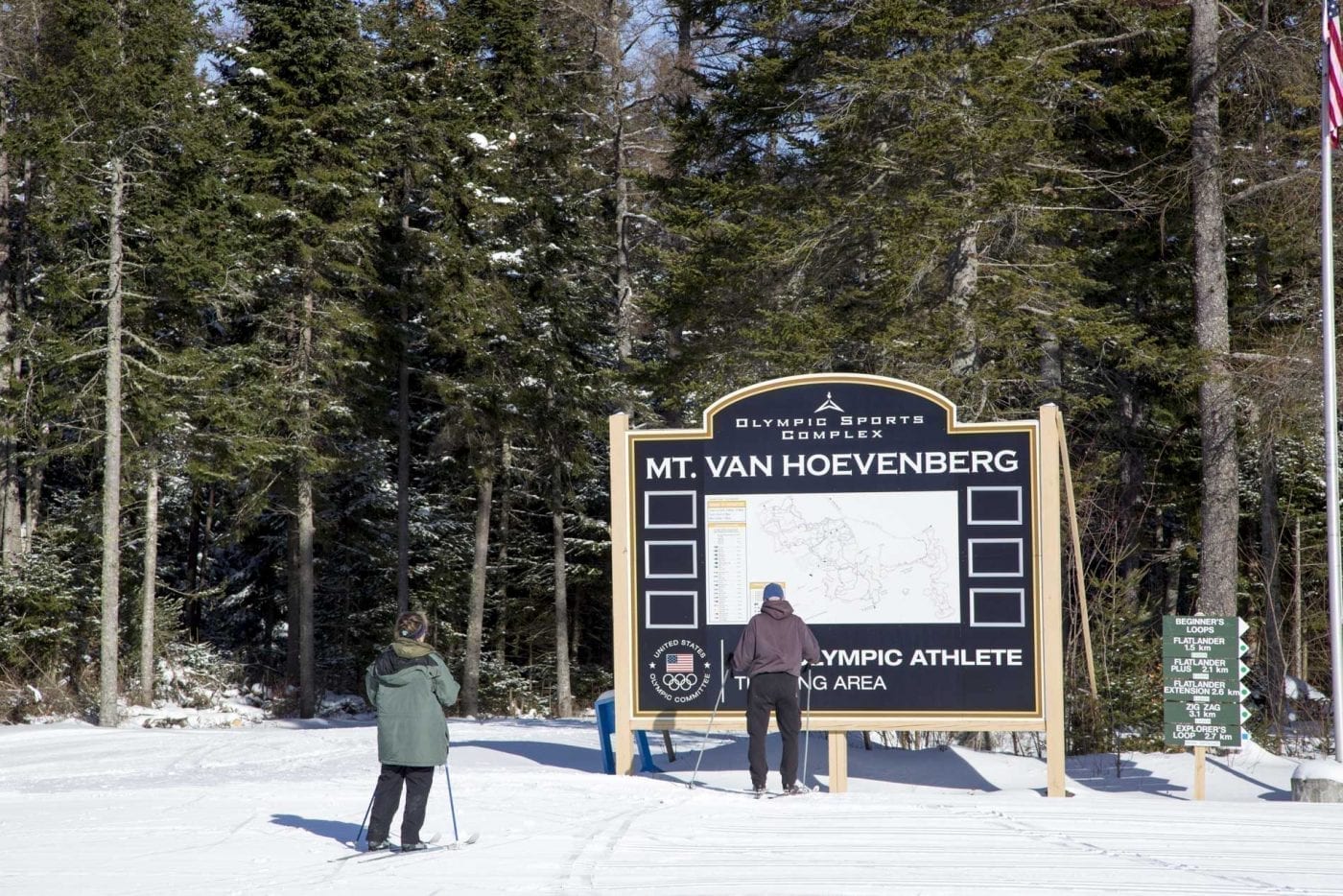 Skiers at Mount Van Hoevenberg