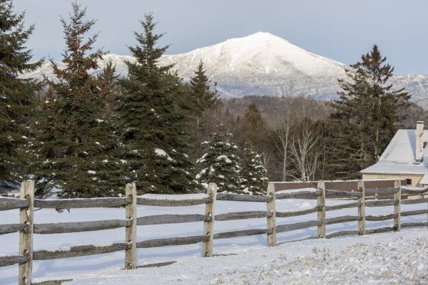 Snowy Peaks in the Lake Placid Region