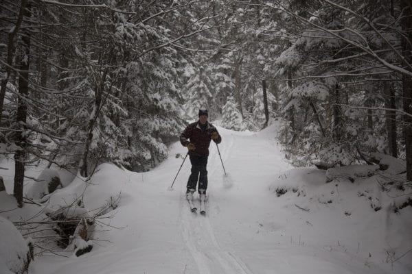 Old Mountain Road is part of the Jackrabbit Ski Trail. It runs from Mountain Lane in Lake Placid to Alstead Hill Road in Keene, making for a scenic ski in the winter months. Photo by Mike Lynch