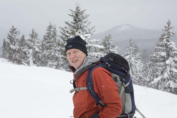 Coney Mountain is a popular hiking destination near Tupper Lake, but it can also be skied in the winter when there is a deep snowpack.