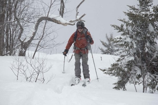 Coney Mountain is a popular hiking destination near Tupper Lake, but it can also be skied in the winter when there is a deep snowpack.