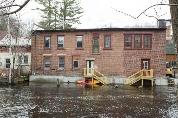 High waters on the Saranac River in Saranac Lake on May 3.