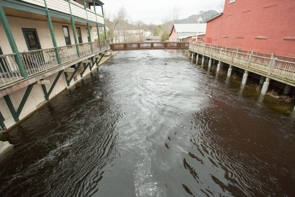 High waters on the Saranac River in Saranac Lake on May 3.