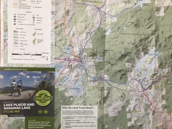 A cycling map for Lake Placid/Saranac Lake