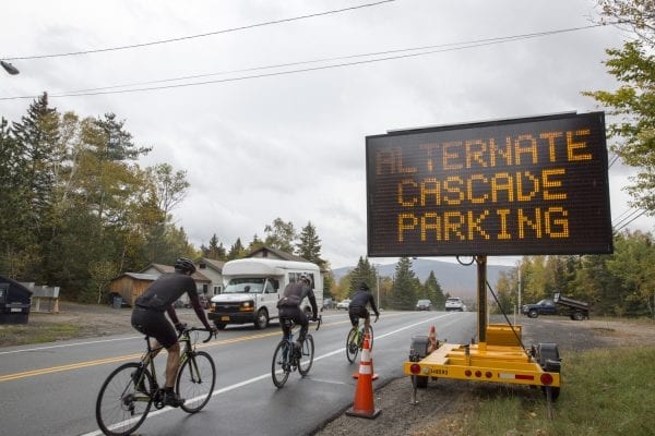 DEC established a temporary trailhead at Mount Van Hoevenberg for Cascade Mountain during Columbus Day weekend in 2017.