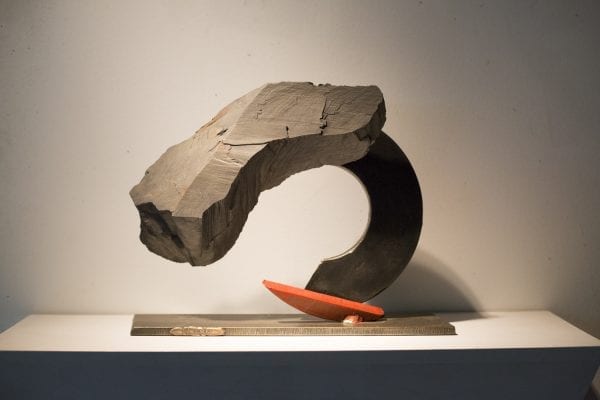 Sculptor John Van Alstine uses stone and manmade objects to create abstract art. His gallery is located in Wells, N.Y., and his work has been exhibited in the U.S., Asia, and Europe.
