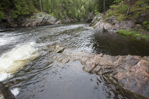 The gorge upstream of the Rome Dam on the West Branch of the Ausable River in May 2017. Photo by Mike Lynch