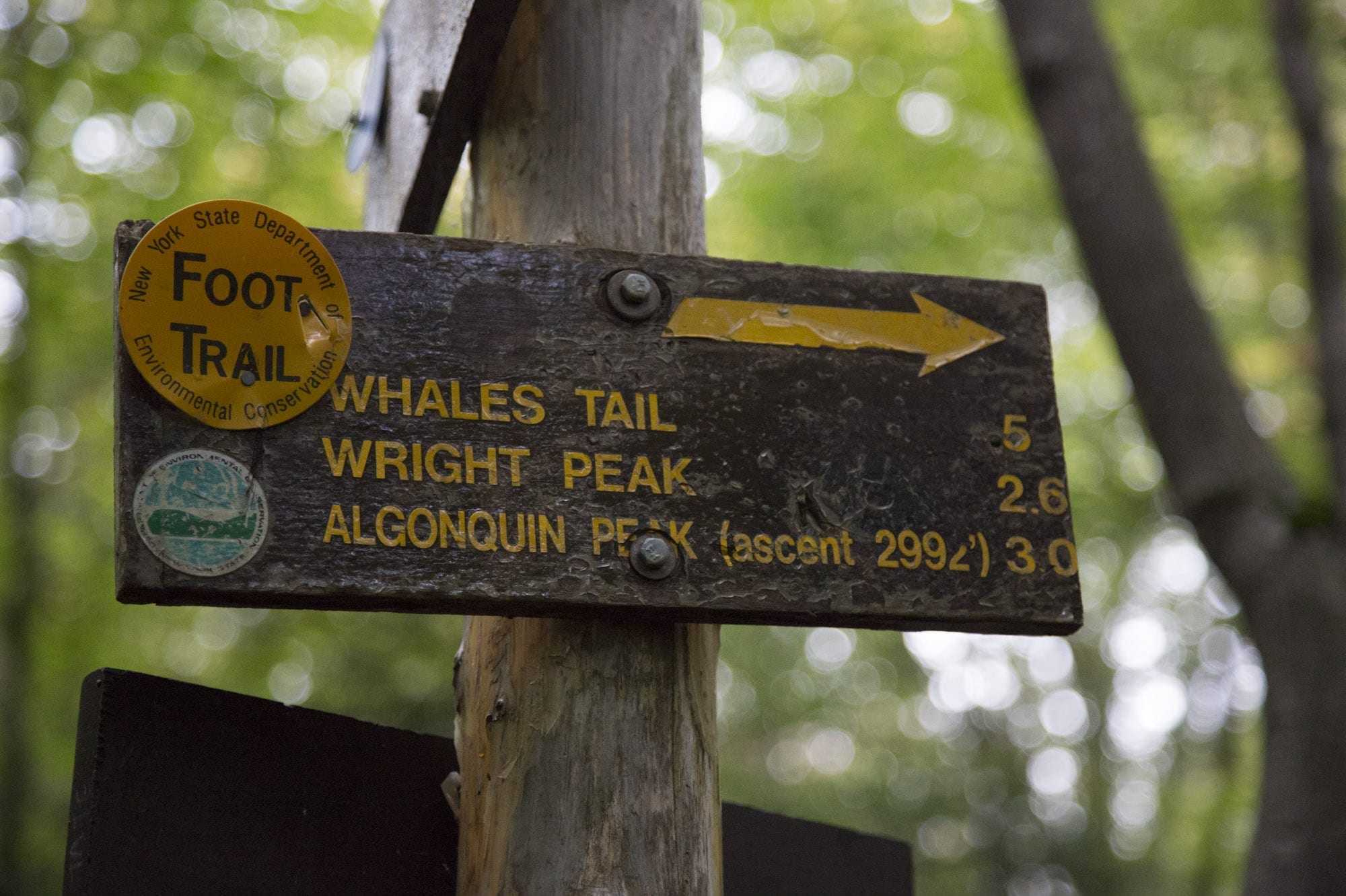 algonquin peak sign