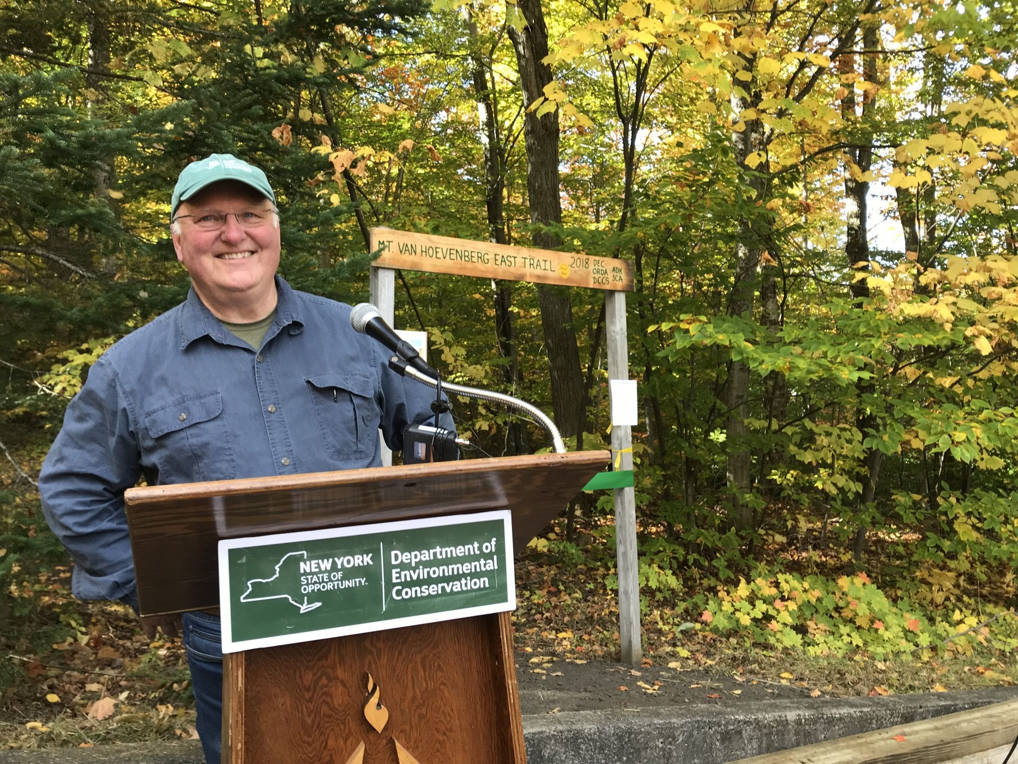 Bob Stegemann at mount van hoevenberg trail opening