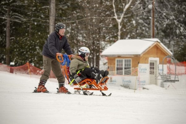 The Adaptive Winter Sports Program is one of many programs the Double H Ranch in Lake Luzerne offers children with chronic illnesses or disabilities. Photo by Mike Lynch