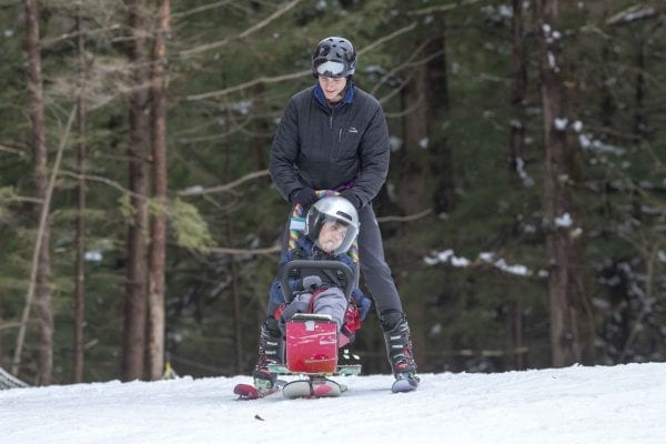 The Adaptive Winter Sports Program is one of many programs the Double H Ranch in Lake Luzerne offers children with chronic illnesses or disabilities. Photo by Mike Lynch