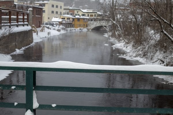 The Saranac River in Saranac Lake. Photo by Mike Lynch