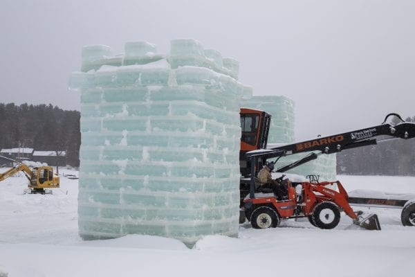 The Saranac Lake ice palace Monday afternoon. Photo by Mike Lynch