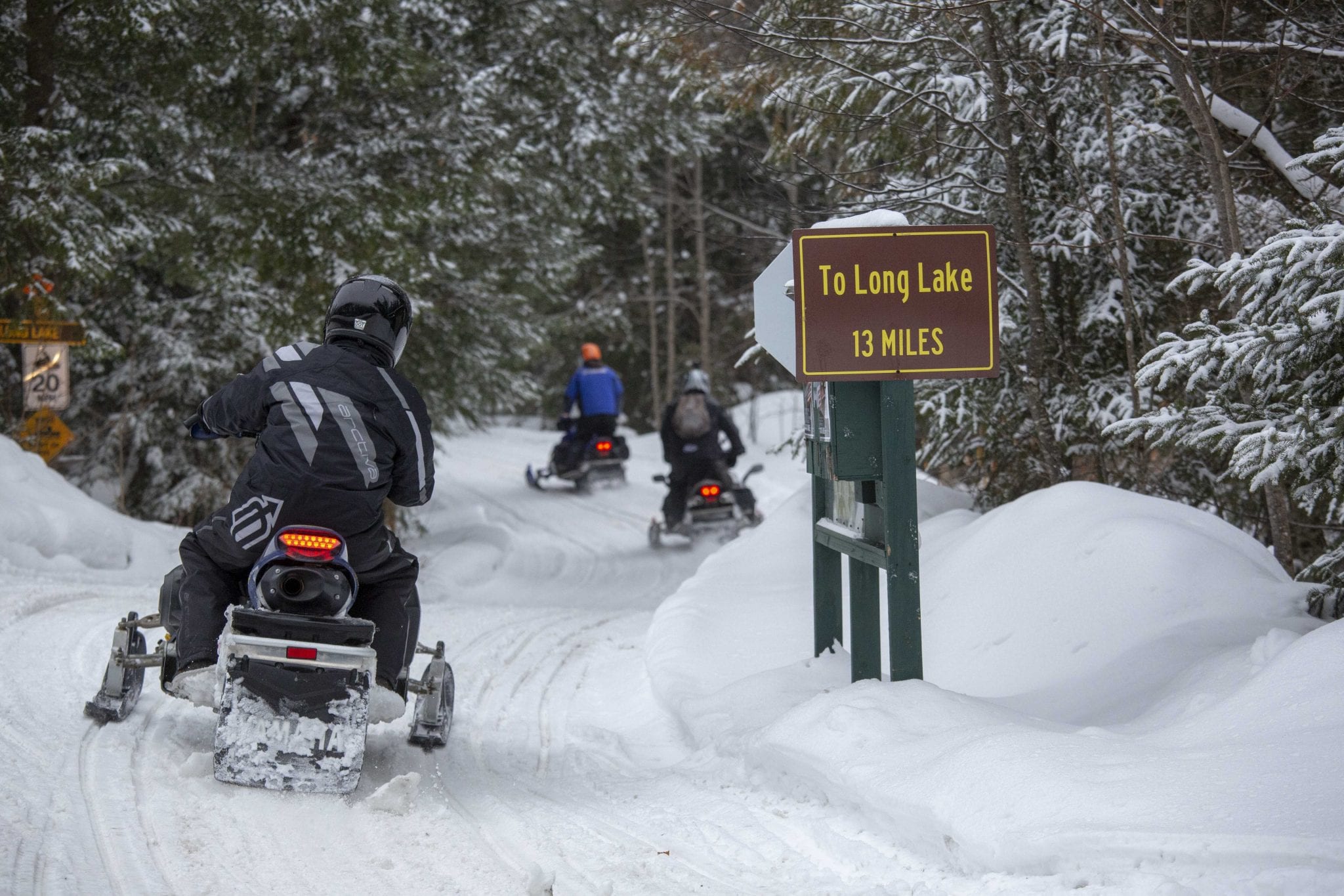 snowmobile trail from Newcomb to Long Lake