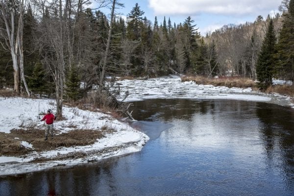 Open water on the West Branch of the Ausable River. Photo by Mike Lynch