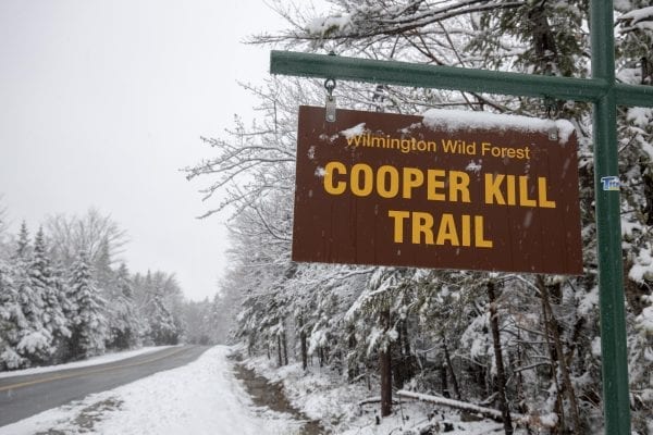 Snow fell in Wilmington this morning, leading to some accumulation on the ground at about 2,500 feet in elevation. Photo by Mike Lynch