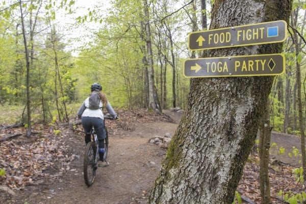 Mountain bikers take on McCauley Mountain in Old Forge. Photo by Mike Lynch
