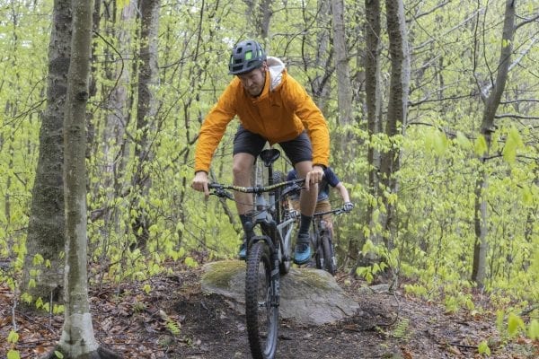 Mountain bikers take on McCauley Mountain in Old Forge in May. Photo by Mike Lynch