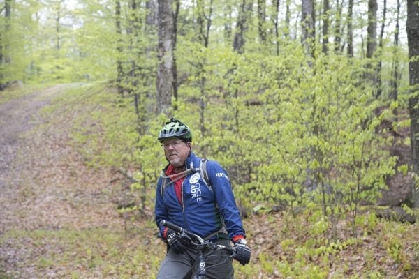 Mountain bikers take on McCauley Mountain in Old Forge in May. Photo by Mike Lynch