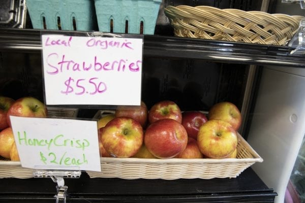 The Keeseville Pharmacy has started selling food to meet a demand in the local market. The Pharmacy has been able to add food to its business model with the help of ADK Action. Photo by Mike Lynch