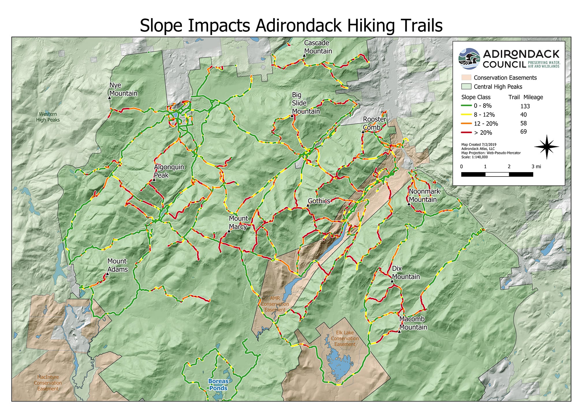 Adirondack High Peaks Trail Map - Maping Resources
