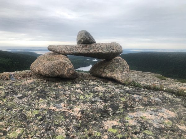 When is it OK to stack rocks on the trail?