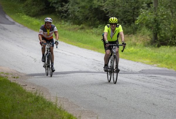 Cycle Adirondacks participants ride through farmlands in the Champlain Valley. Photo by Mike Lynch