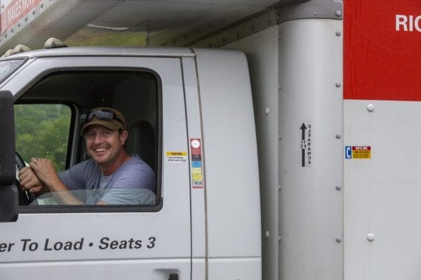 One of the Cycle Adirondacks organizers, Doug Haney, at the Essex County Fairgrounds in Westport. Photo by Mike Lynch