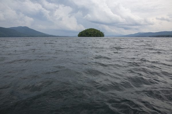 Dome Island on Lake George. It is believed that the island, owned by The Nature Conservancy, has never been logged and remains in a wilderness state. Photo by Mike Lynch