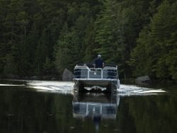 motor boat on a lake