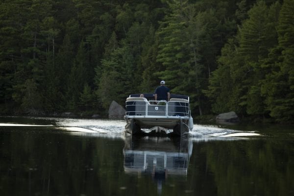 motor boat on a lake