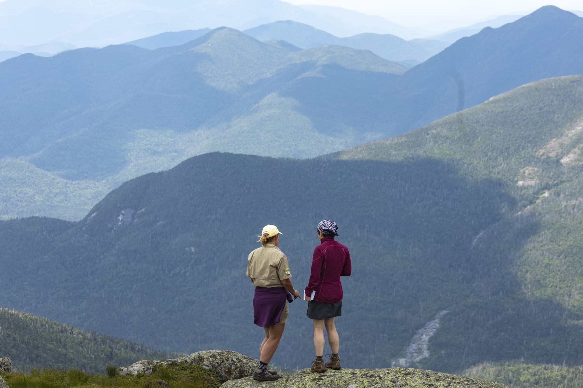 Mary Lamb on publisher Tracy Ormsbee's first hike on Marcy.