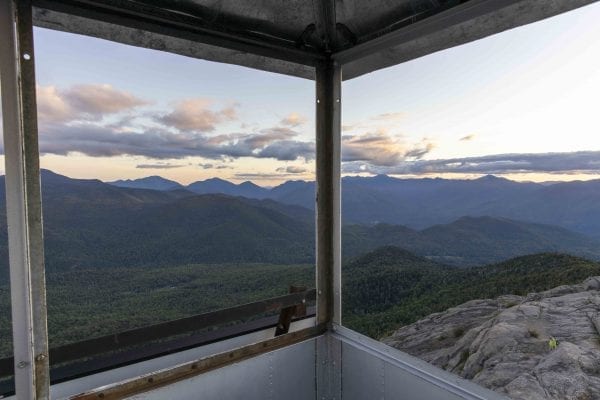 A view from the Hurricane Mountain fire tower. Photo by Mike Lynch