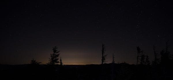 A view from the Hurricane Mountain at about 9:30 p.m. Photo by Mike Lynch