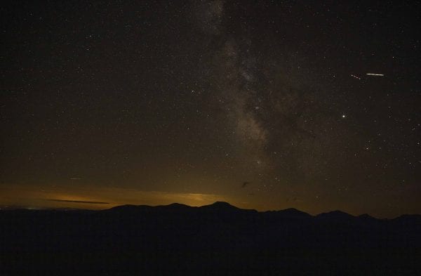 A view of the Milky Way from Hurricane Mountain. Photo by Mike Lynch