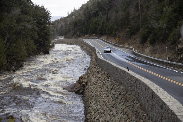 High waters on the West Branch of the Ausable River between Lake Placid and Wilmington on November 1. Photo by Mike Lynch