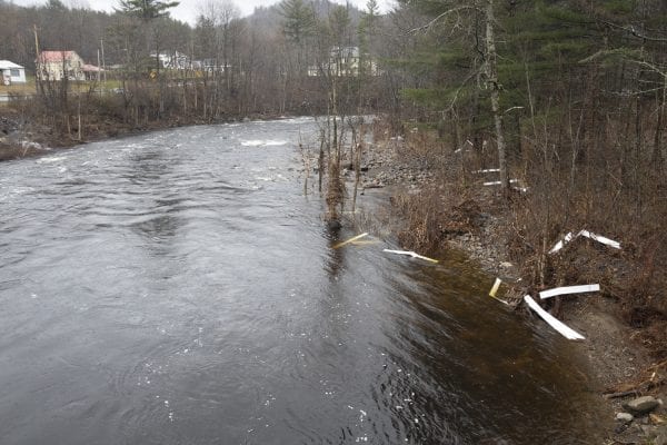 Debris along the shores of the Sacandaga River in the town of Wells. Photo by Mike Lynch