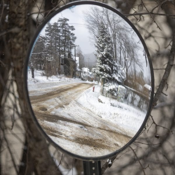 Snow scenes around Saranac Lake on November 12 when the region was hit with its first real storm at the lower elevations. Photo by Mike Lynch