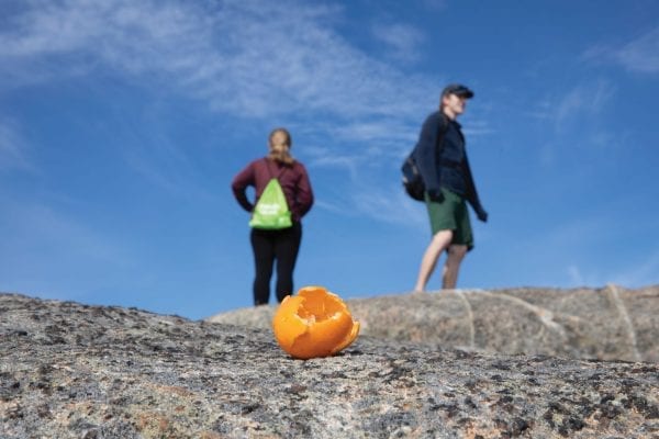 Biodegradable waste leaves a trace