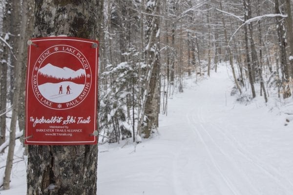 Conditions were good on the Jackrabbit Trail near Whiteface Inn Road in Lake Placid on January 7, 2020. Photo by Mike Lynch