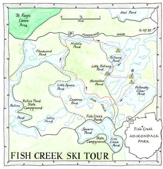 fish creek ski tour map