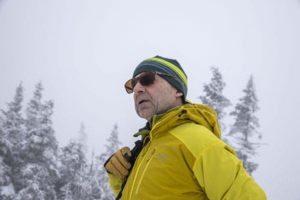 Tim Peartree a top Hurricane Mountain. Photo by Mike Lynch