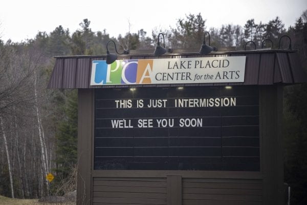 Lake Placid Center for the Arts sign. Photo by Mike Lynch