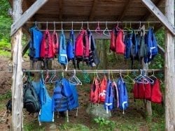 life jackets at camp