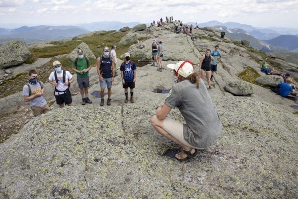 The 5,344-foot Mount Marcy, the tallest mountain in New York, continued to be a big draw for hikers during the pandemic. Photo by Mike Lynch