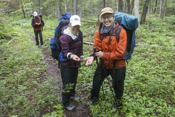 Betsy Kepes, Teresa Stone and Megan Lane did a multiday traverse around the Seward Range in the western High Peaks. Multimedia reporter Mike Lynch met up with them along the Cold River near Shattuck Clearing. Here are some images captured during that meet up.