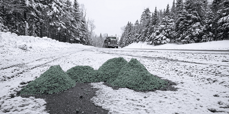 pile of road salt