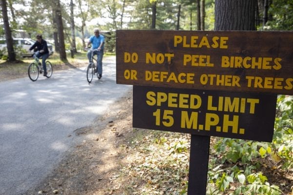 The draft management plan calls for paving the roads in the campground. Photo by Mike Lynch