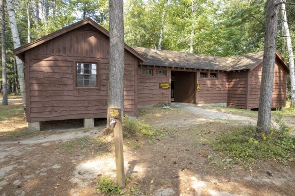 The restrooms and bathhouse at the day use area. Photo by Mike Lynch