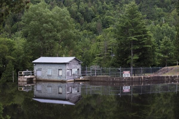 Franklin Falls Dam is the first dam on the Saranac River below the village of Saranac Lake. Photo by Benjamin Chambers